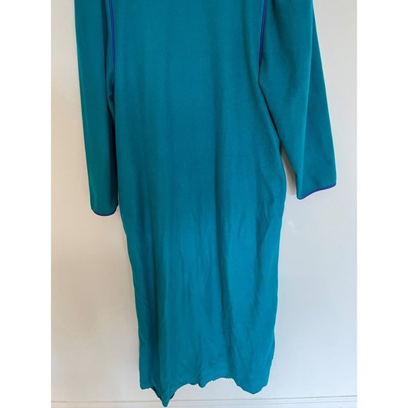 Vanity Fair Vtg M Robe House Dress Velour Long Granny Winter - Picture 4 of 9